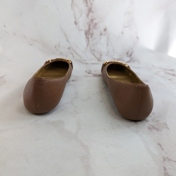 Coach Flats Womens US 6 EUR 37 Camel Tan Slip On Shoe Ballet Gold Bianca - Picture 4 of 11